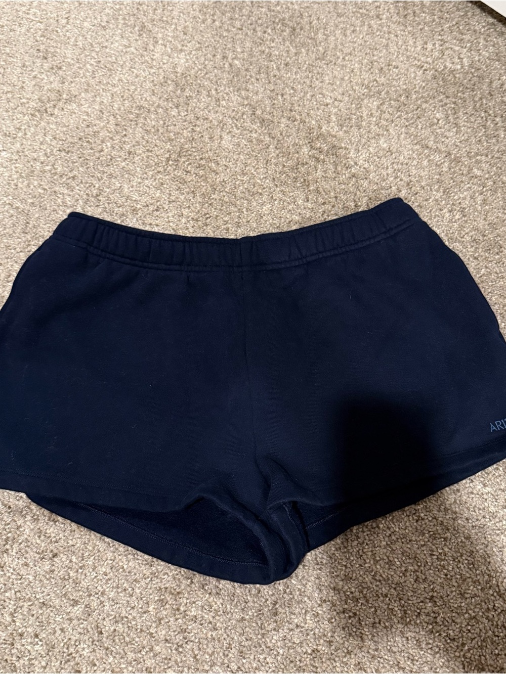 Aritzia Sweatfleece Mega Fit Navy Athletic Shorts - Comfortable Everyday Wear